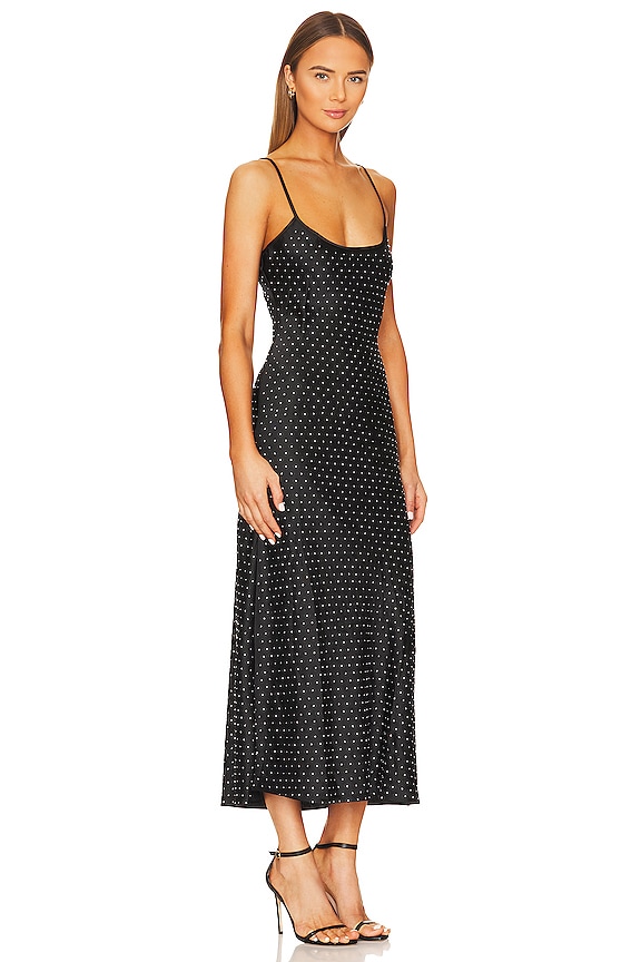 view 2 of 4 ROBE SLIP in Black & Crystal Rhinestone