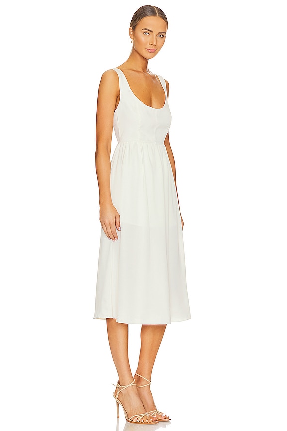 view 2 of 3 VESTIDO MIDI ESTILO CORSÉ in Whisper White