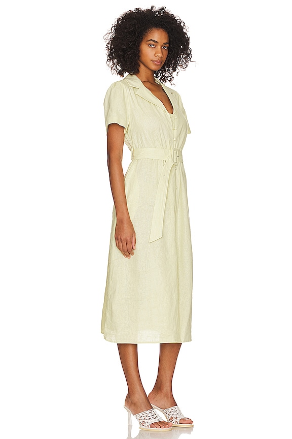 view 2 of 3 Camp Collar Linen Shirt Dress in Garden Glade