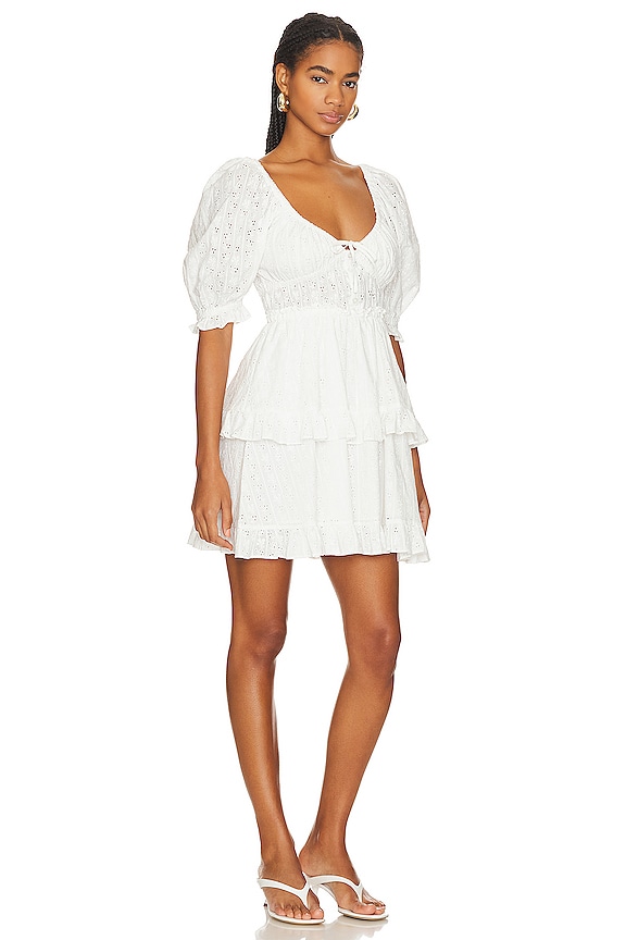 view 2 of 3 Puff Sleeve Mini in White