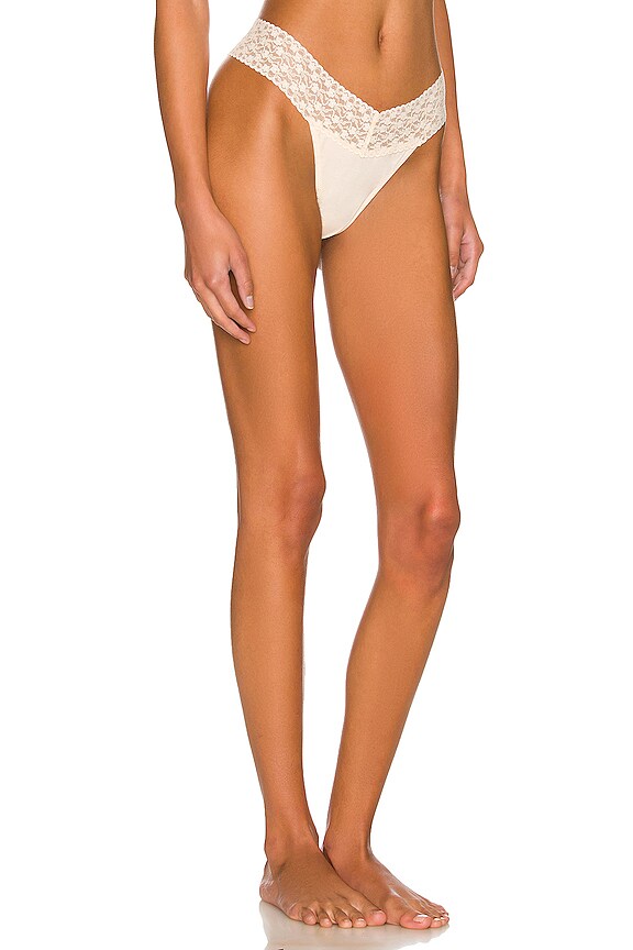 view 2 of 4 Lace Thong in Mother of Pearl