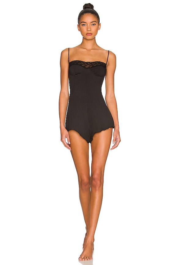 view 1 of 4 Lace Romper in Black