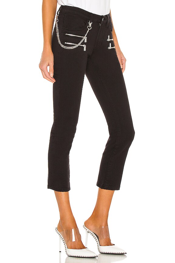 WeWoreWhat Rocker Low Rise Kick in Black | REVOLVE