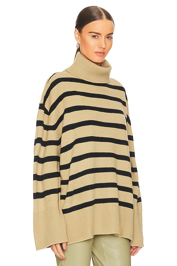 view 2 of 4 STRIPED 스웨터 in Oat & Black