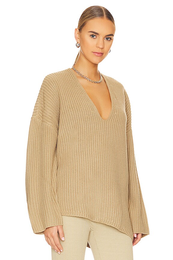 view 2 of 4 Oversized V-Neck in Oat