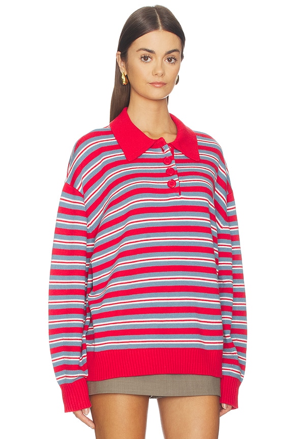 view 2 of 4 JERSEY SWEATER in Crimson