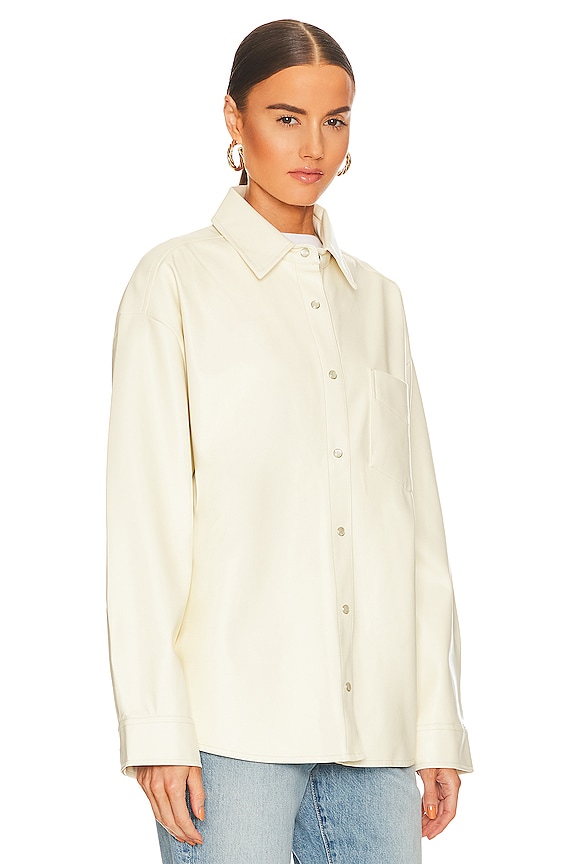 view 2 of 4 VESTE CHEMISE VEGAN in Ivory