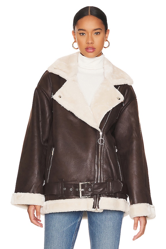 view 2 of 5 SUEDE BONDED ジャケット in Ivory & Cacoa