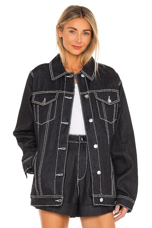 view 2 of 5 FAUX 데님 자켓 in Deep Indigo