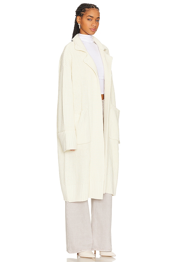 view 2 of 3 Collar Coat in Ecru