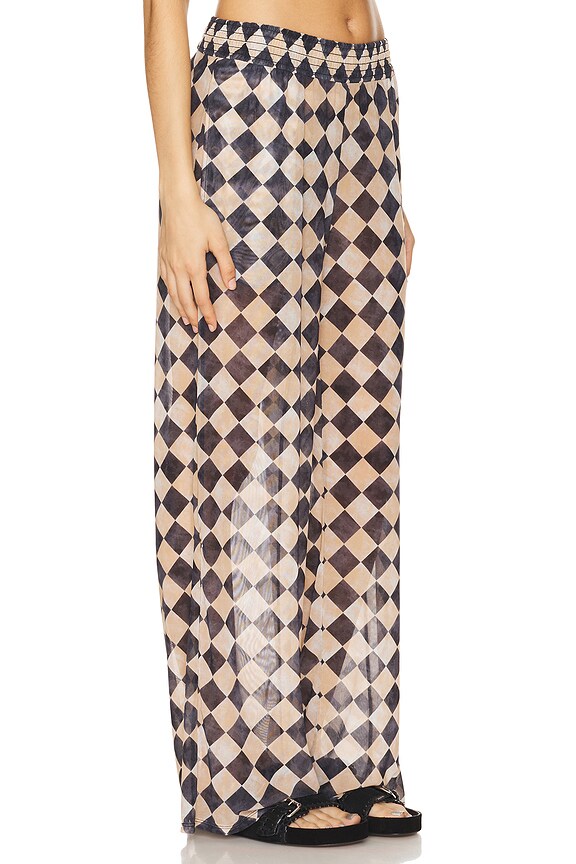 view 2 of 6 Smocked Pants in Pale Gold & Black