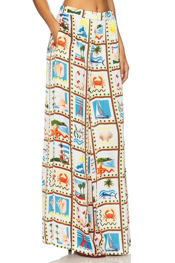 view 2 of 6 PANTALÓN PIERNA ANCHA in Off White Multi