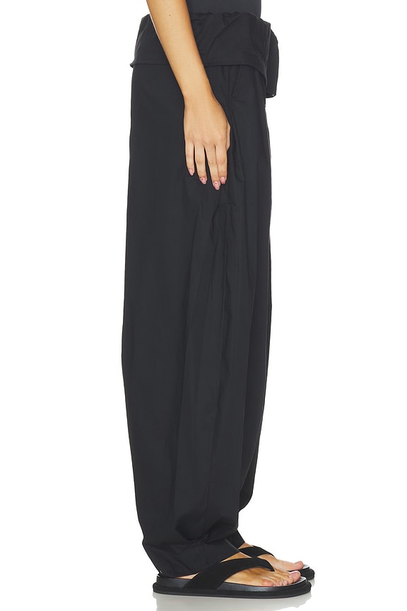 view 2 of 6 PANTALON FOLD OVER in Black