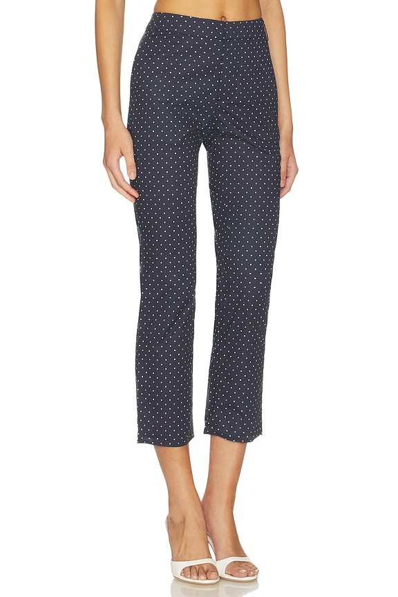 view 2 of 6 Button Front Pant in Navy & White