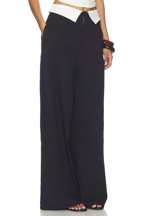 view 2 of 6 Fold-over Waist Trouser in Black & White