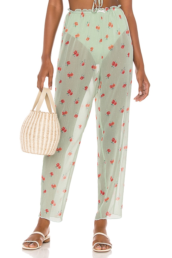 view 1 of 4 Sheer Pants in Sea Green