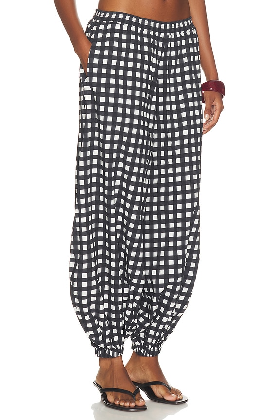 view 2 of 6 Pull On Balloon Pant in Black & White