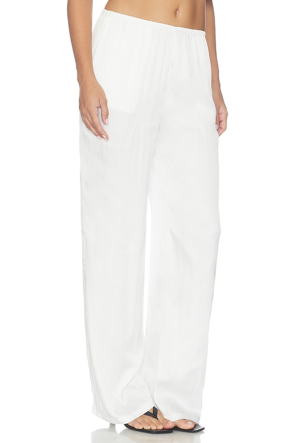 view 2 of 6 Silky Pull On Pant in White
