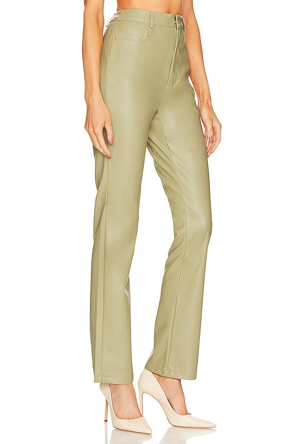 view 2 of 4 Faux Leather Kickflare in Oat