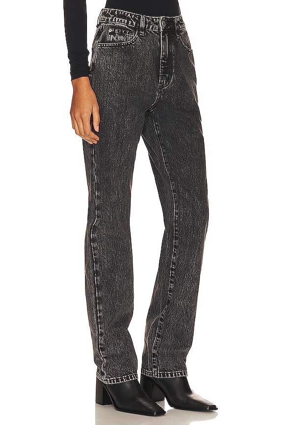 view 2 of 4 High Rise Relaxed Straight Leg in Black Acid Wash