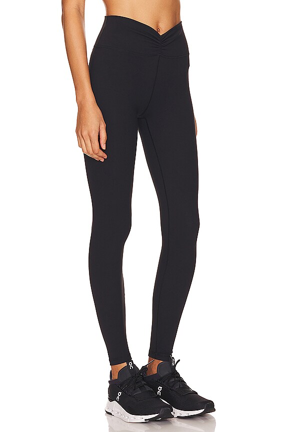 view 2 of 4 Ruched V Legging in Solid Black