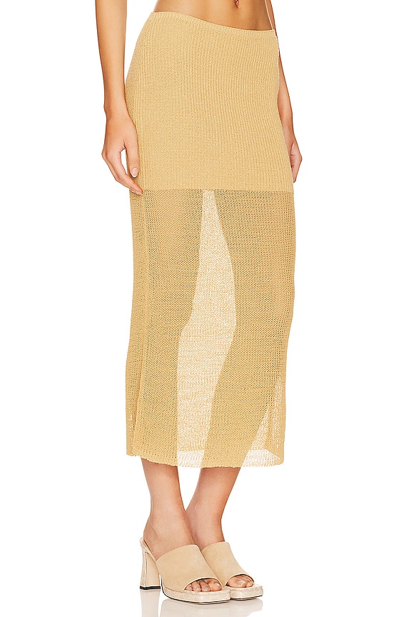 view 2 of 4 Knit Midi Skirt in Desert