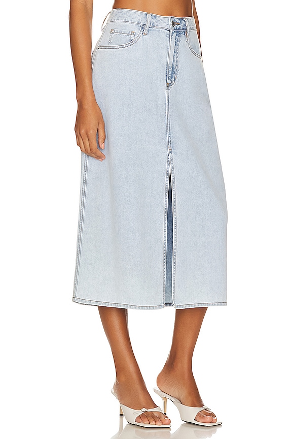 view 2 of 4 Denim Midiskirt in Light Wash