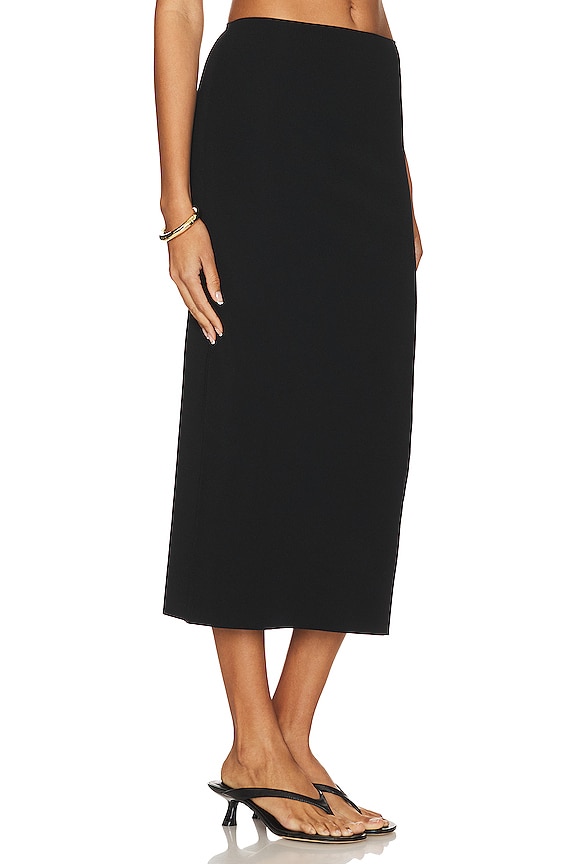 view 2 of 4 Rib Midi Skirt in Black
