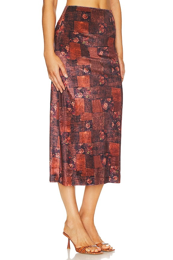 view 2 of 4 JUPE MIDI in Saddle Multi