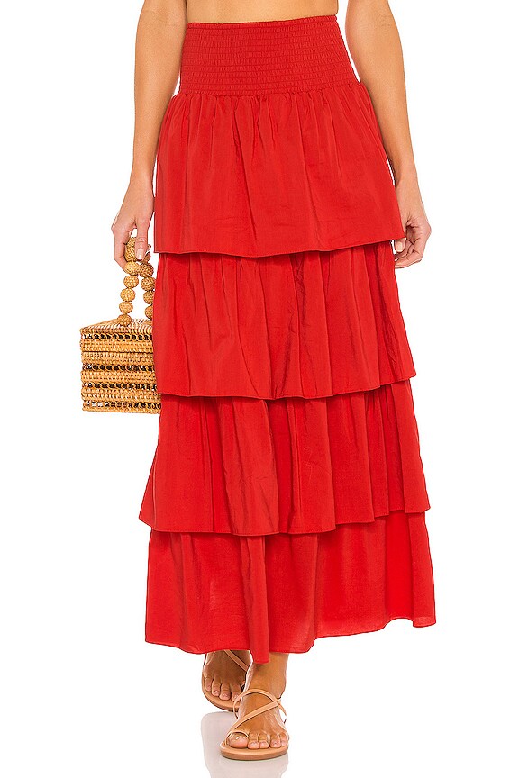 view 1 of 4 Paloma Skirt in Ruby