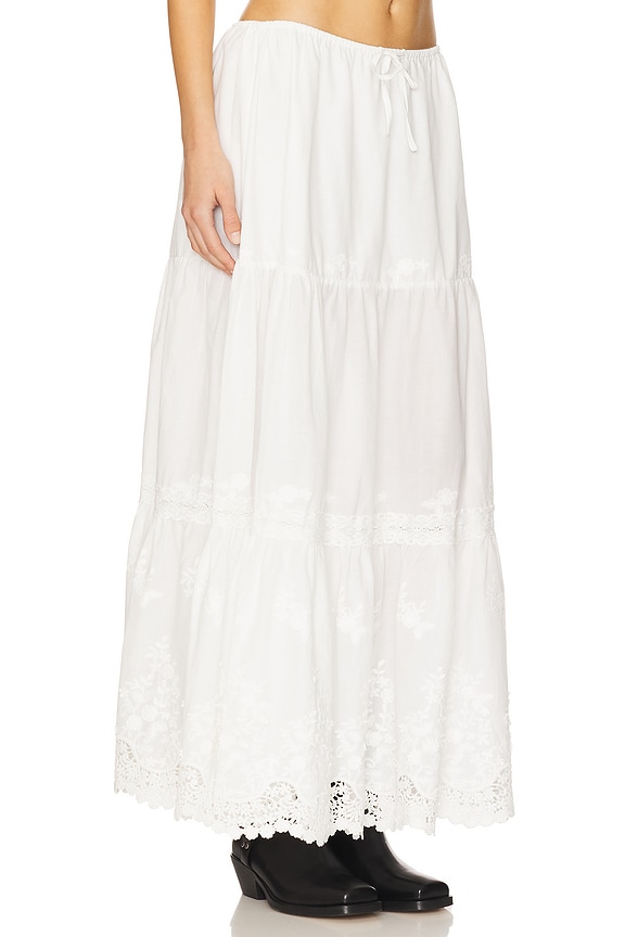 view 2 of 6 Midi Pull On Skirt in Ivory