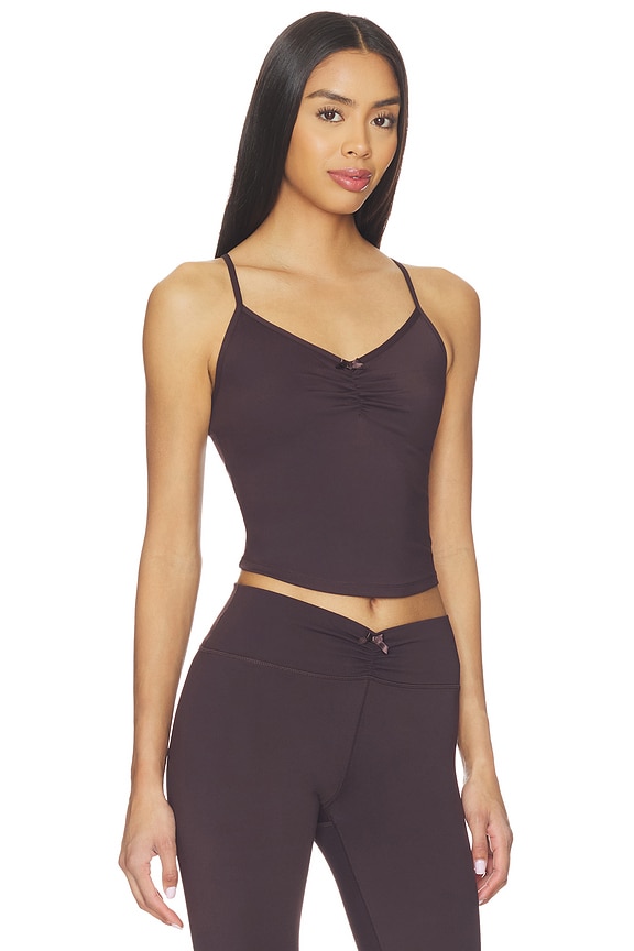 view 2 of 4 Ruched Cami in Dark Brown