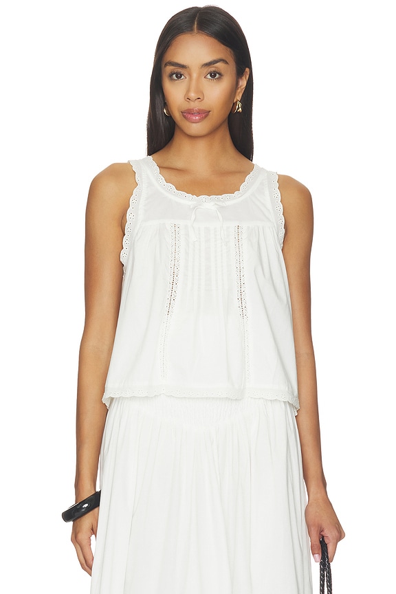 view 1 of 4 Baby Doll Lace Top in White