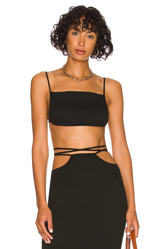view 1 of 4 Ruched Bandeau Top in Black