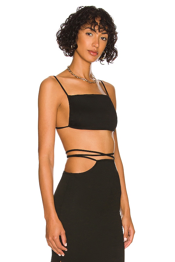 view 2 of 4 Ruched Bandeau Top in Black