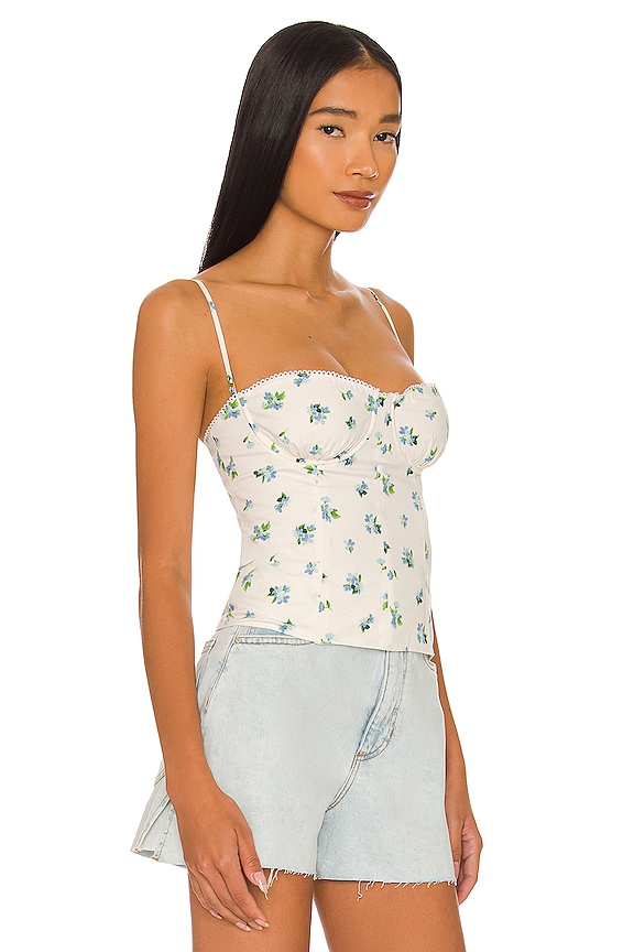 view 2 of 4 Underwire Corset in Ivory Watercolor Ditsy