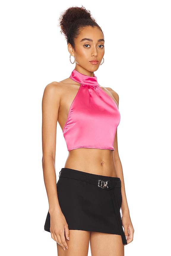 view 2 of 4 Halter Top in Hot Pink