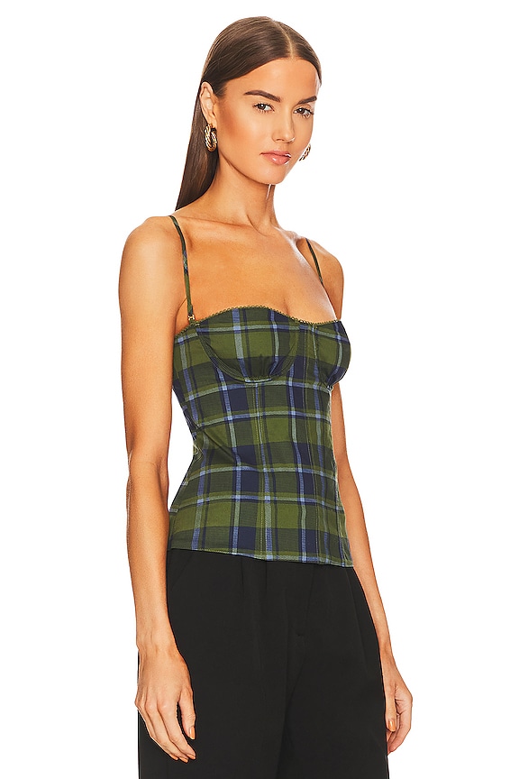 view 2 of 4 Underwire Corset in Classic Plaid