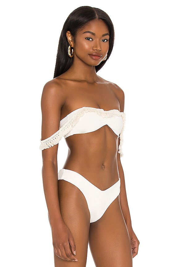 view 2 of 4 Tassel Bikini Top in Pearl