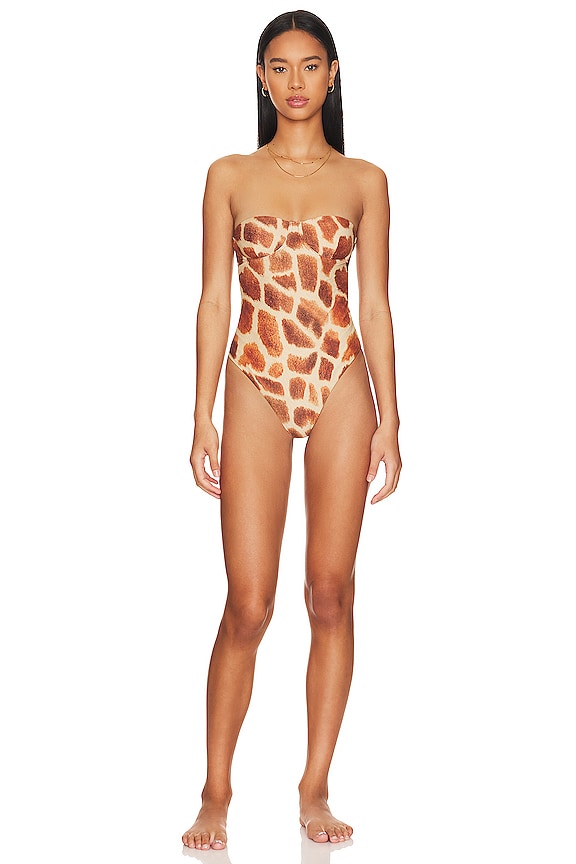 view 2 of 4 MAILLOT DE BAIN 1 PIÈCE BALCONETTE in Giraffe