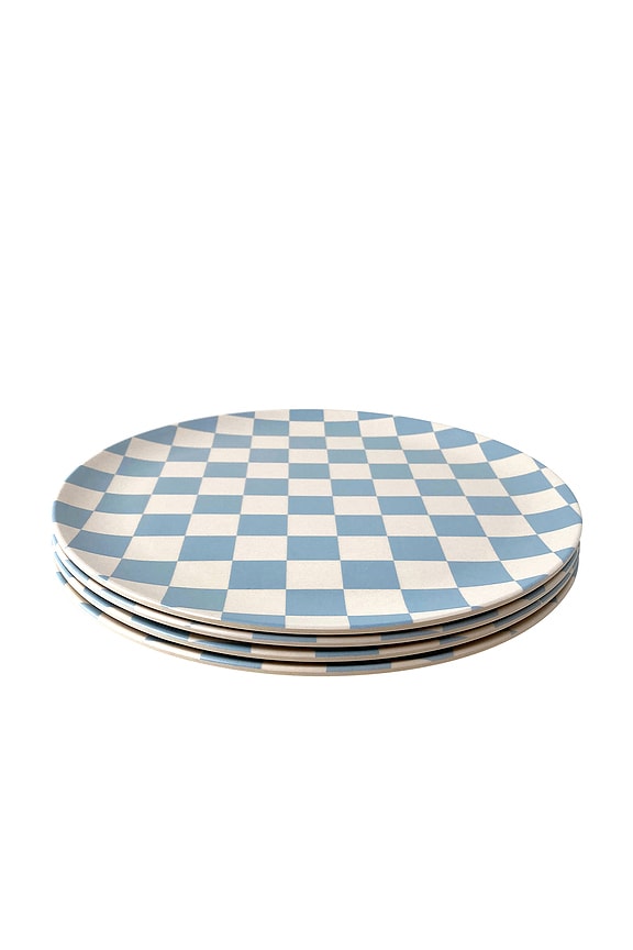 view 2 of 4 Diner Check Dinner Plates Set Of 4 in 