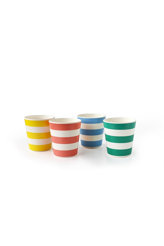 view 2 of 2 Assorted Stripe Cups Set Of 4 in 