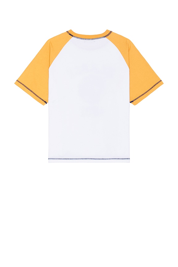 view 2 of 3 Color Scheme Stitch Raglan Tee in White