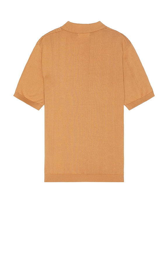 view 2 of 4 Embroidered Logo Knit Polo Shirt in Brown