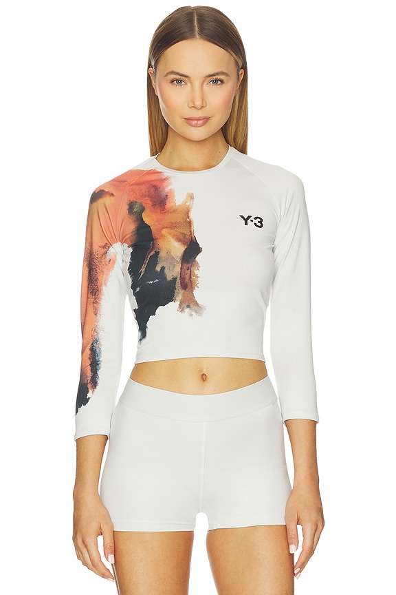 view 1 of 4 X US Open Tennis Crop Long Sleeve Pro Top in Orbit Grey