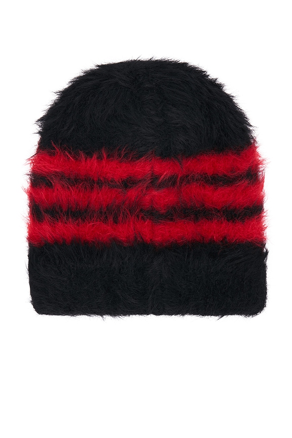 view 2 of 2 3S Beanie in Black & Scarlet