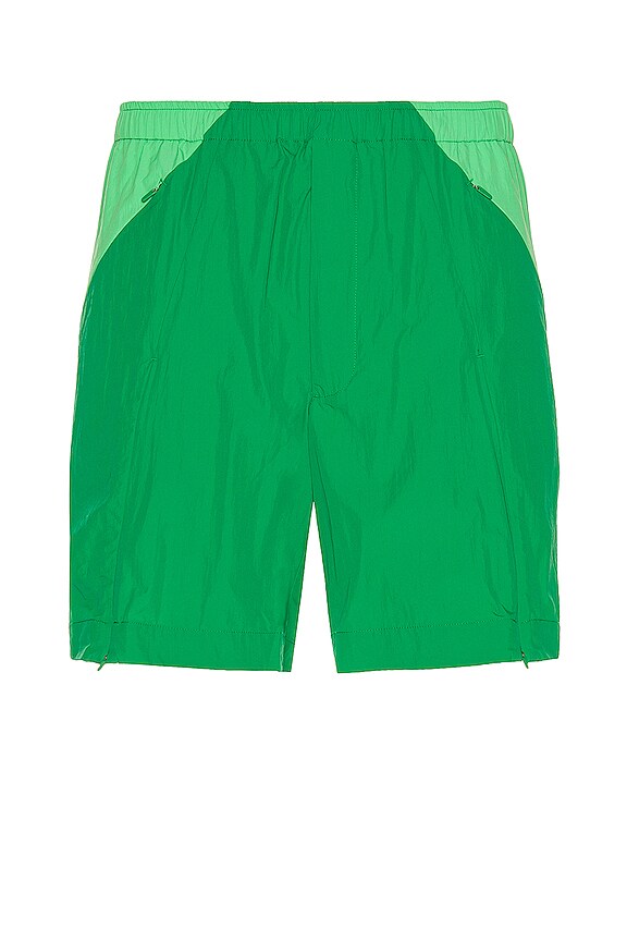 view 1 of 5 Classic Light Shell Running Shorts in Green & Semi Flash Lime