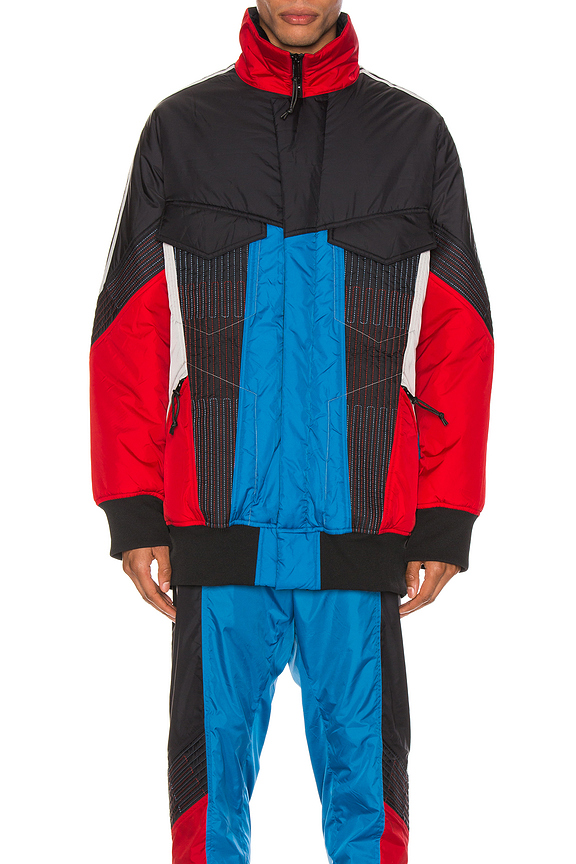 view 2 of 6 CHAQUETA COLOR BLOCK SHELL PADDED TRACK in Black & Dassler Blue & Archive Grey & Yohji Red