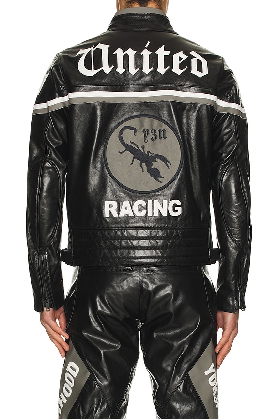 view 2 of 5 Yohji Yamamoto x NBHD Leather Racer Jacket in Black