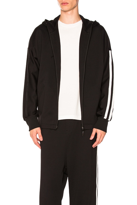 view 1 of 6 3-Stripes Hoodie in Black & Core White